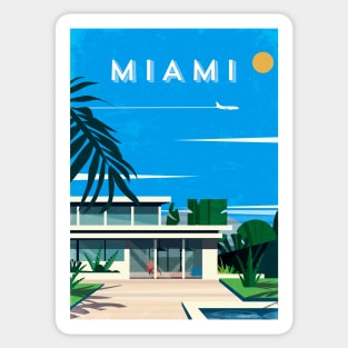 Miami, USA. Retro travel poster Sticker